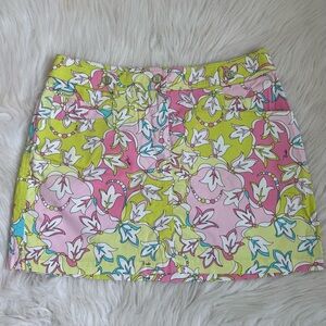 Vintage green and pink Emilio pucci mini skirt